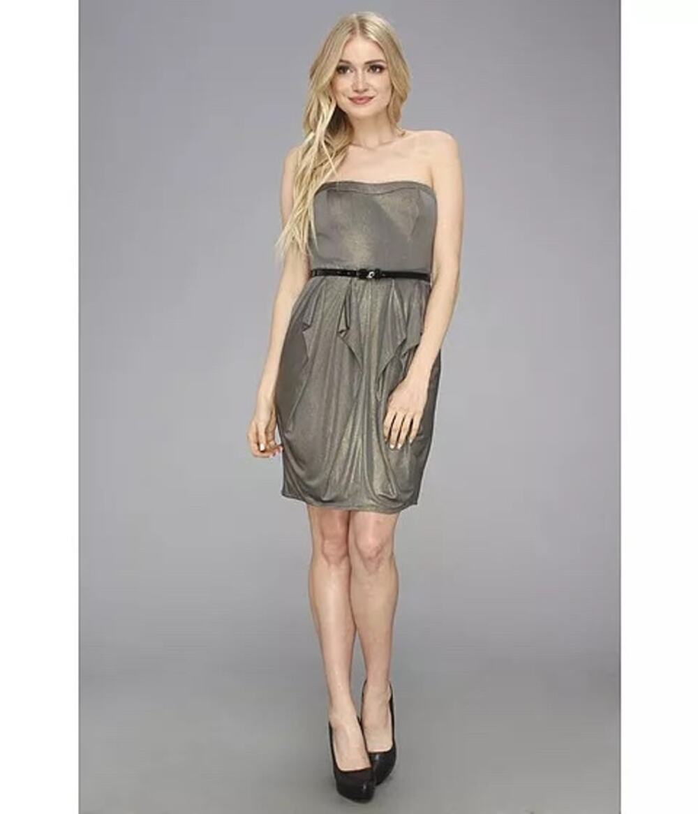 Jessica Simpson Metallic Strapless Cocktail Dress Women’s 6 NEW